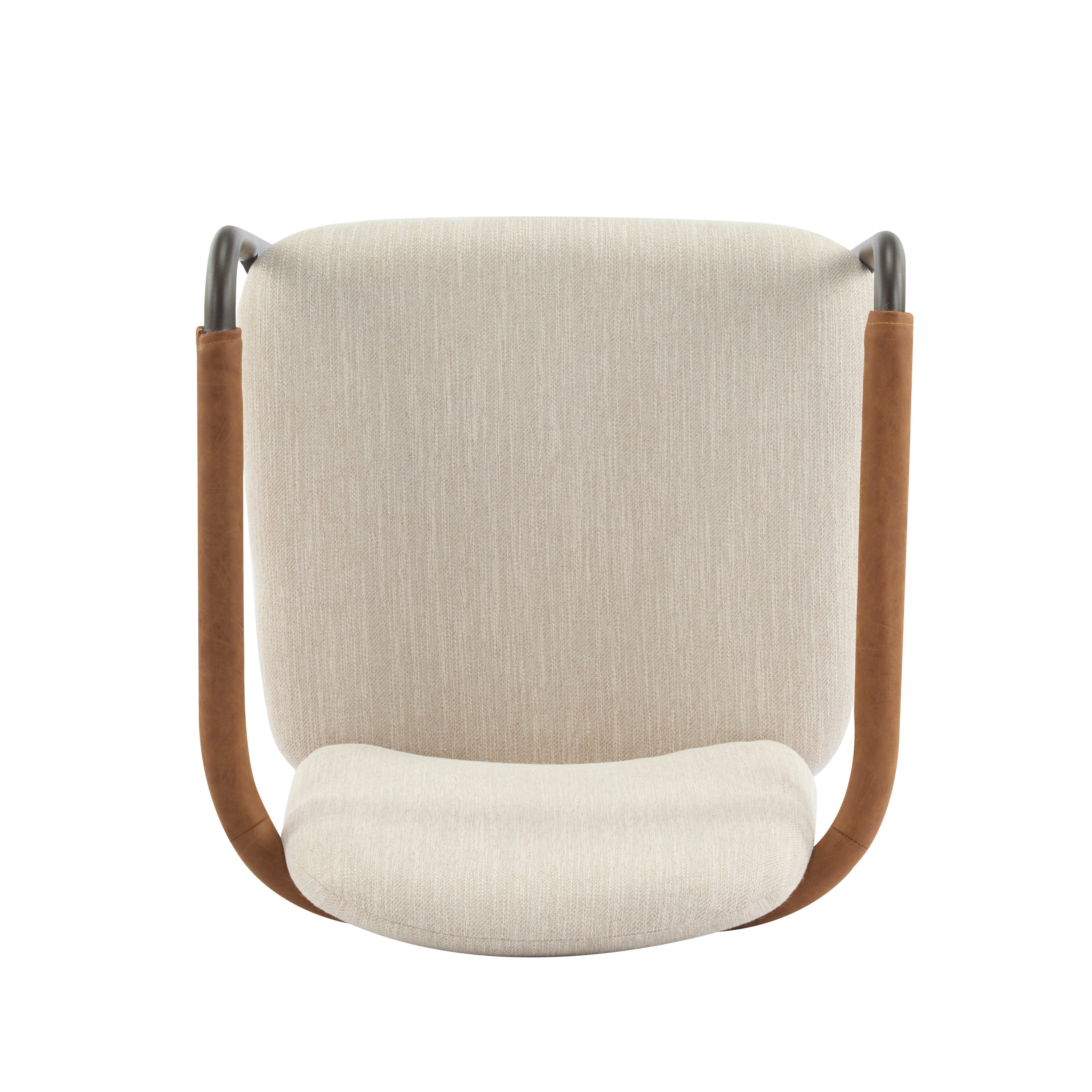 Dining Chair Set of 2 - Espresso and Beige