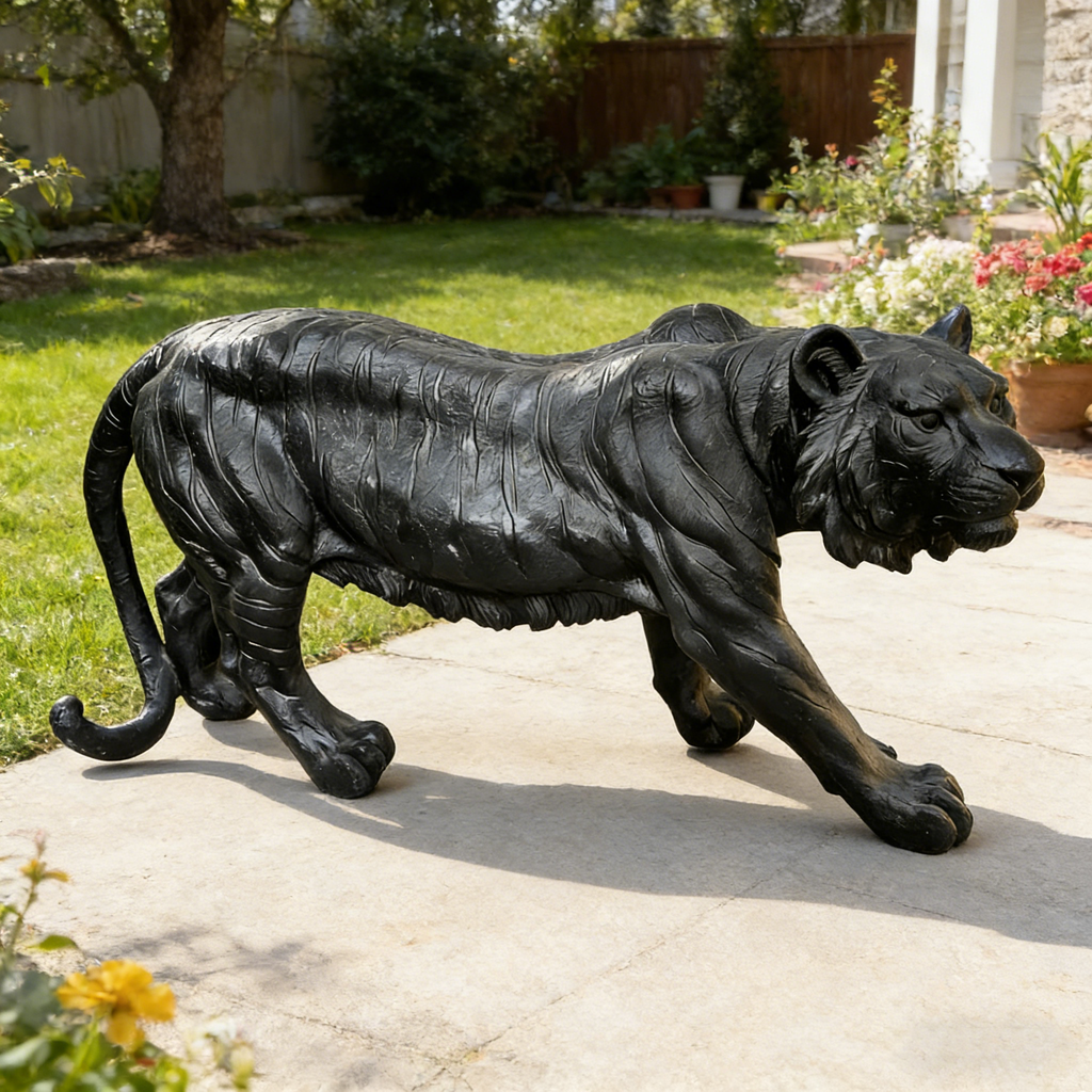 Simulated Black Tiger Statue