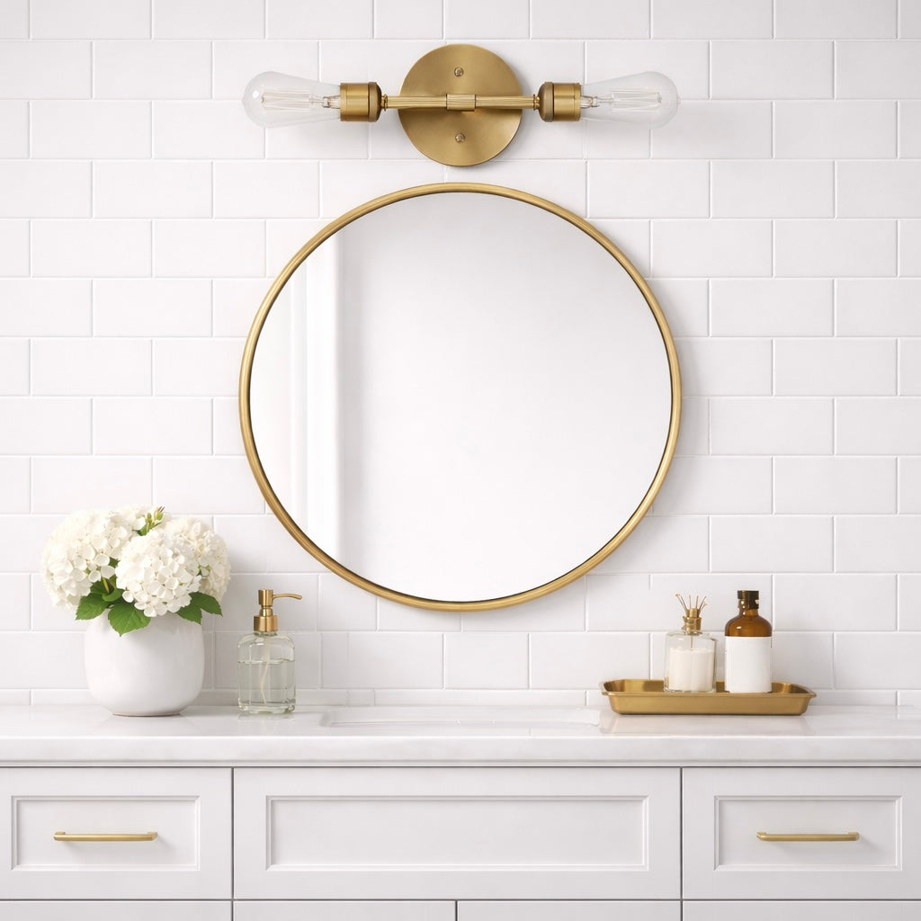 Reverie Double Lights Bathroom Wall Sconce