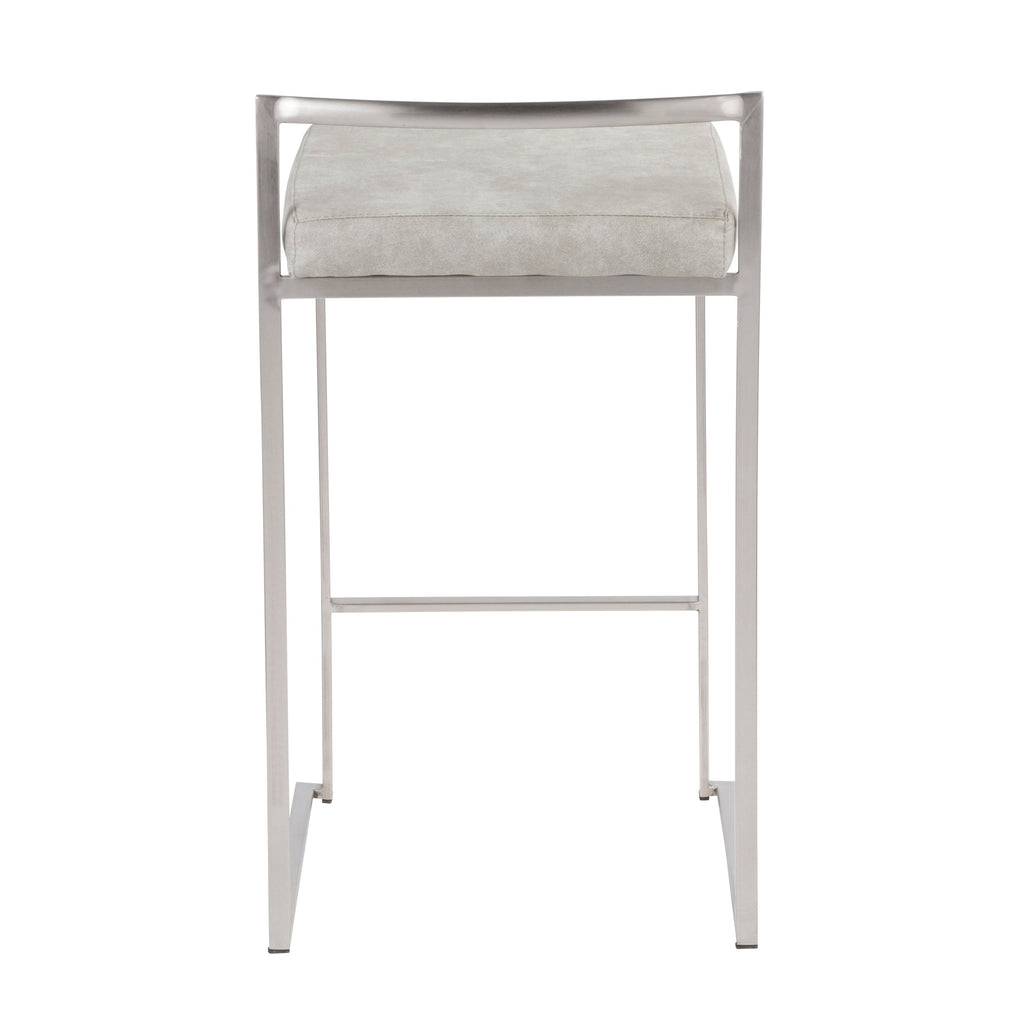 26" Contemporary Stackable Counter Stool Set