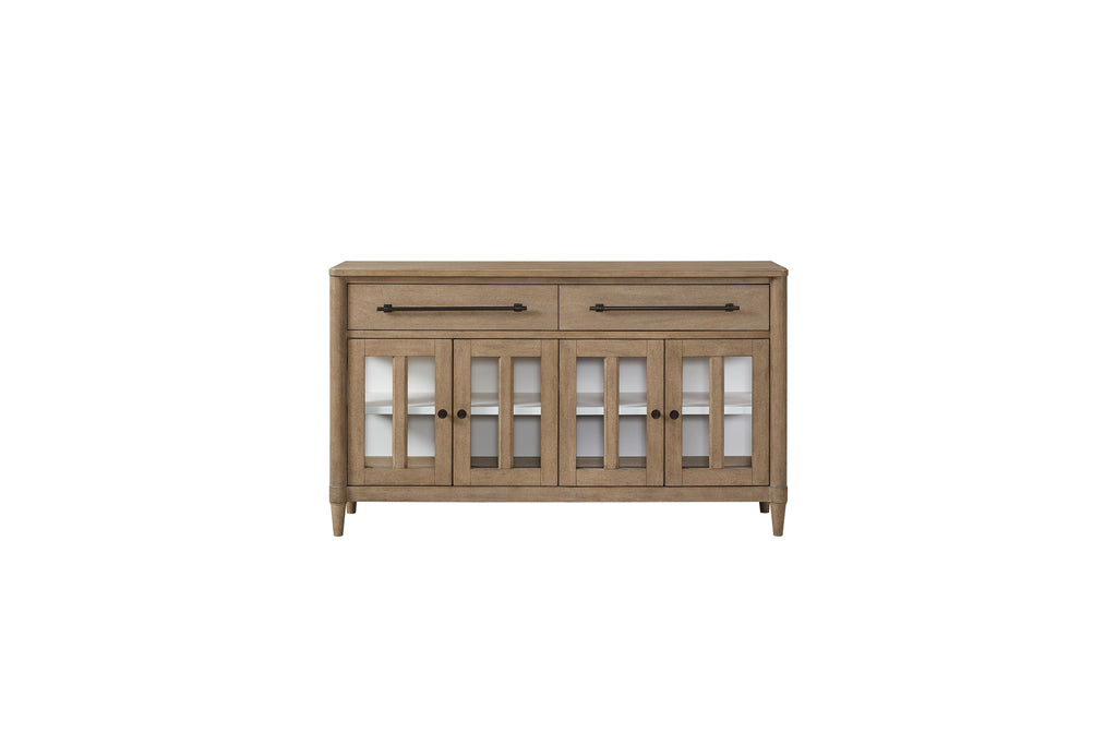 Power Raedy Buffet with Glass Cabinet Doors