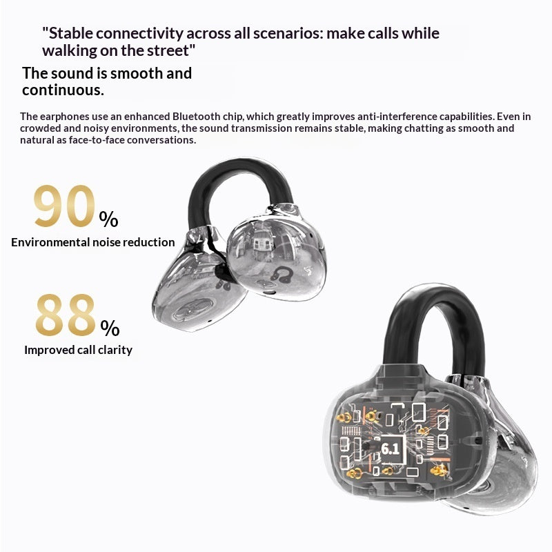 Bone-conduction Non-in-ear Long-lasting Wireless Sports Headphones