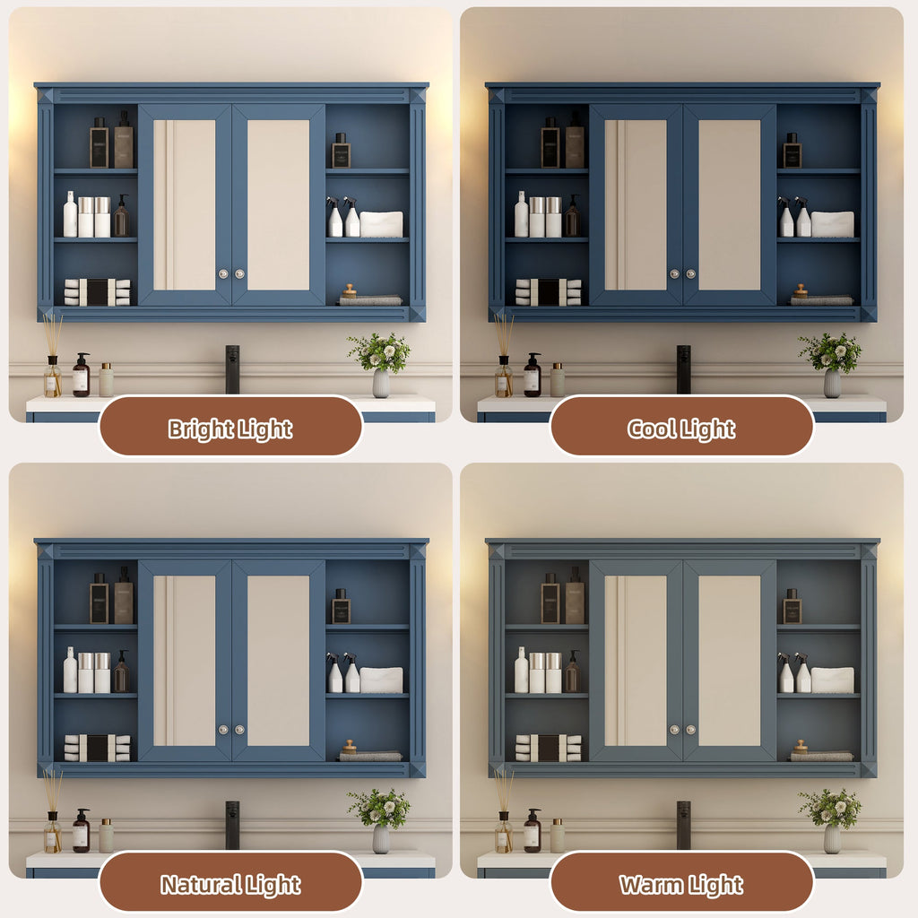 47 Inch Bathroom Mirror Cabinet with Storage