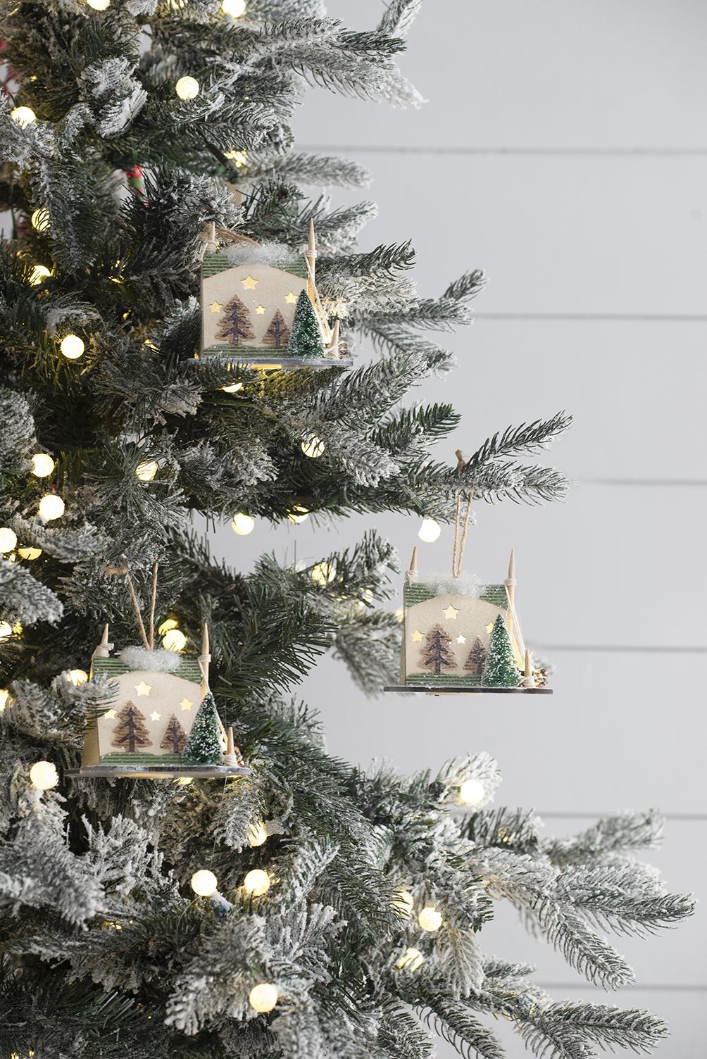 Decorative Hanging Christmas Tree Tent Ornaments - Set of 6