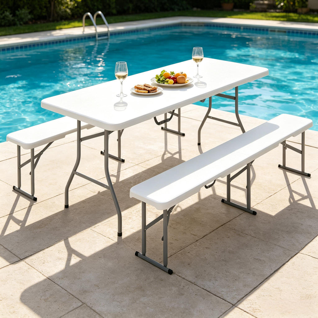Foldable Picnic Table and Chairs Set