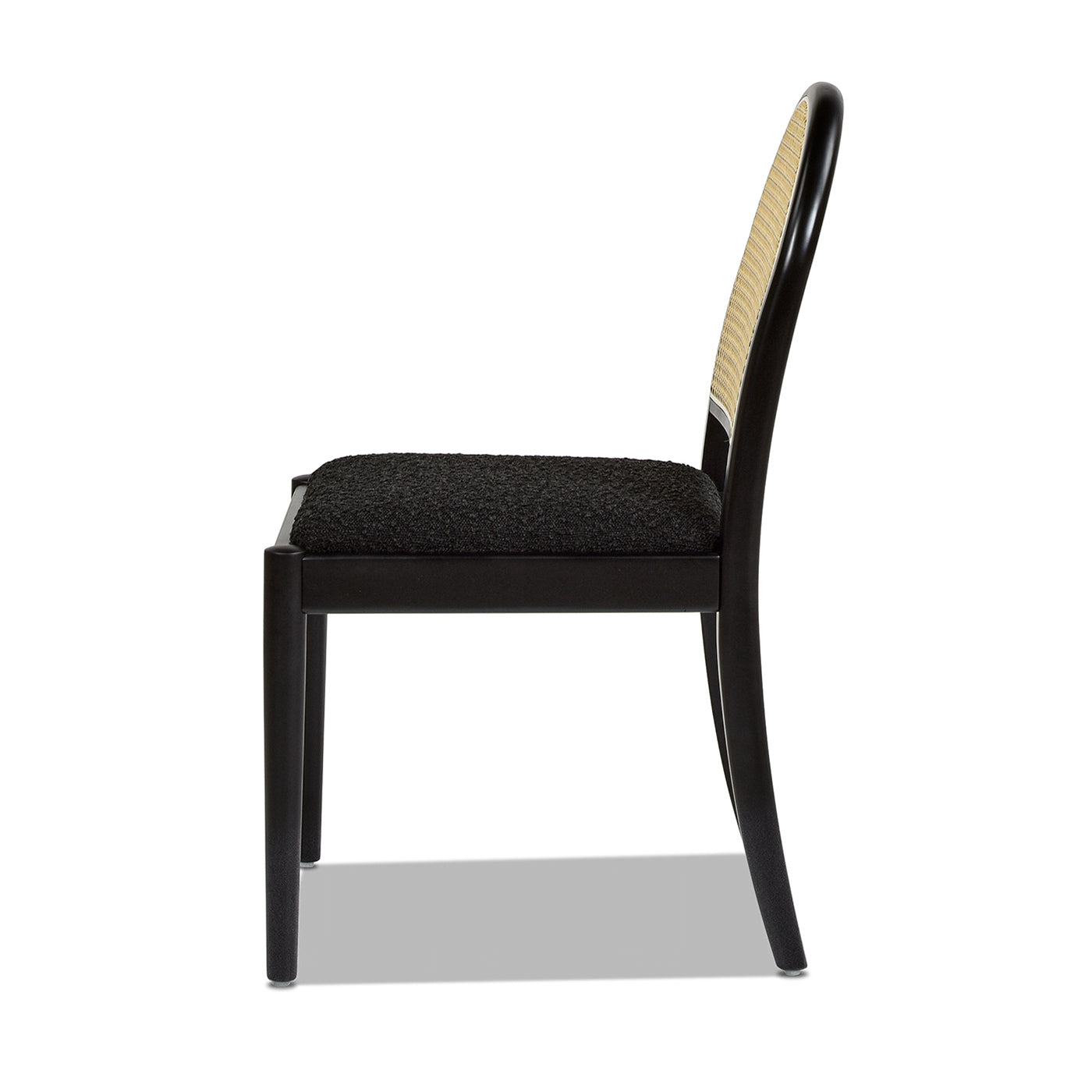 Panama 18.5" Curved Resin Cane Rattan Side Dining Chair Set of 2