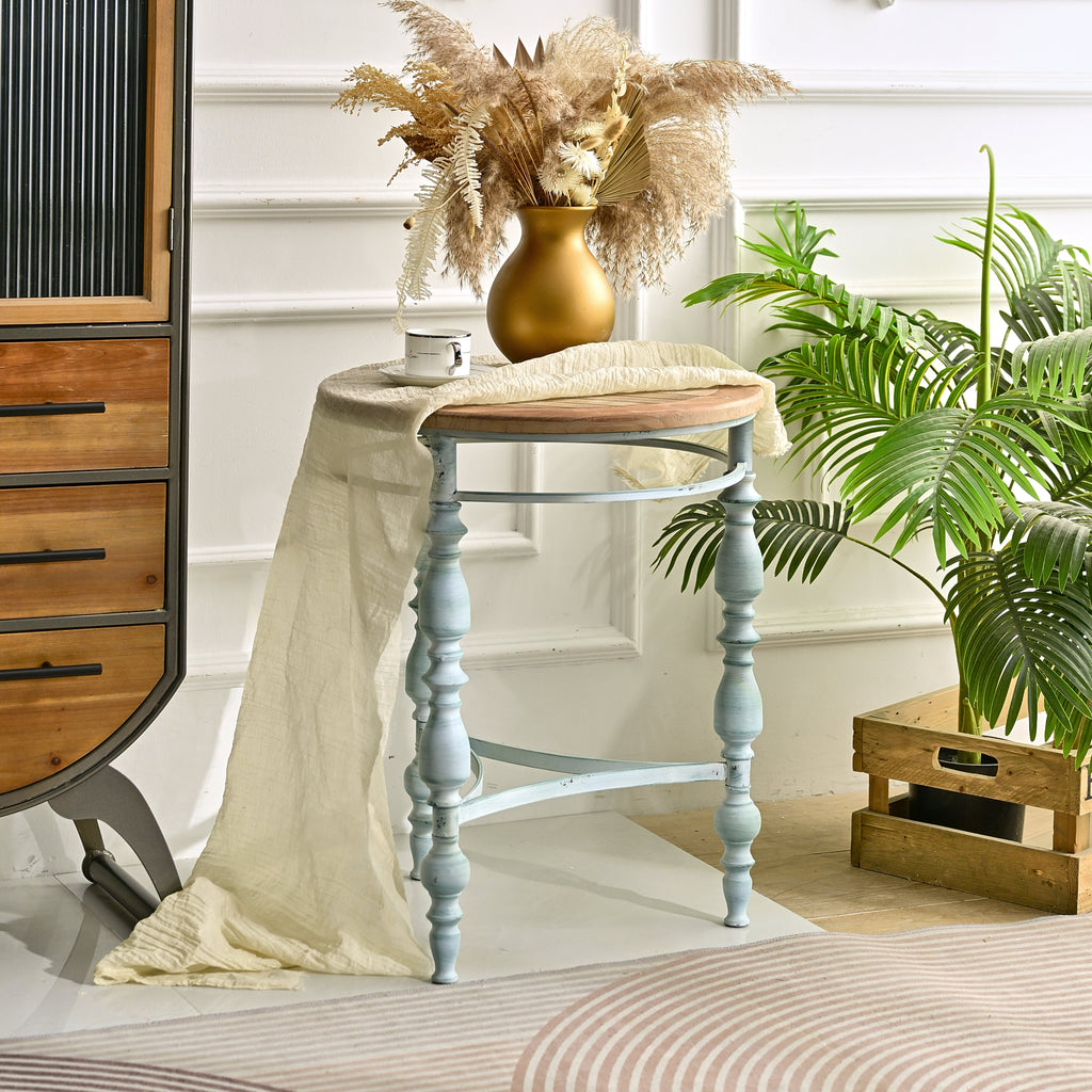 Accent Rustic Wooden Carved Coffee Table