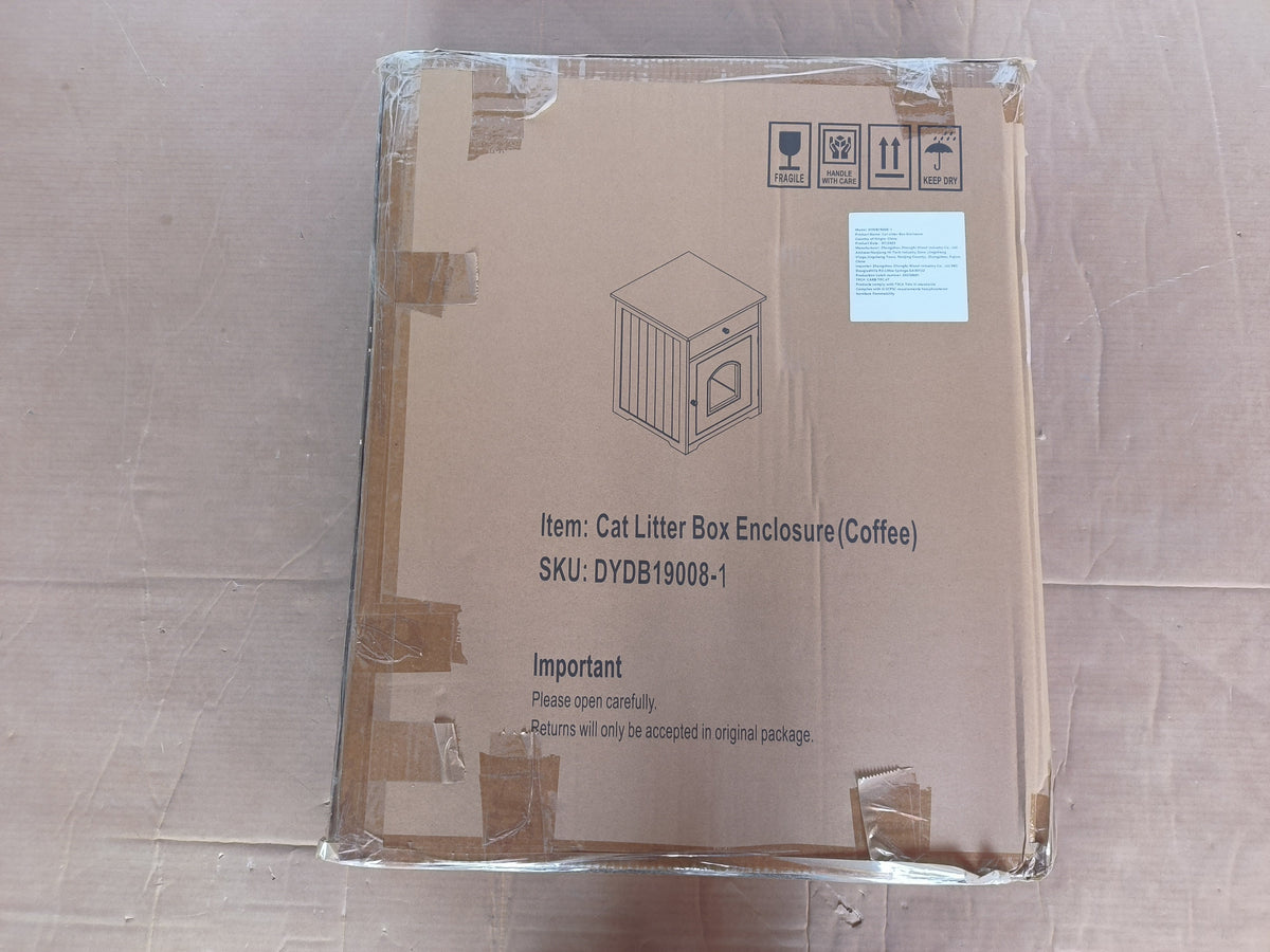 Wooden Pet House Cat Litter Box Enclosure with Drawer