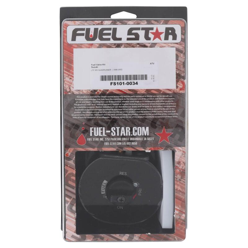 All Balls Racing 1999/01-02 LT-F 500 QuadRunner 4x4 Manual Fuel Valve Kit FS101-0034