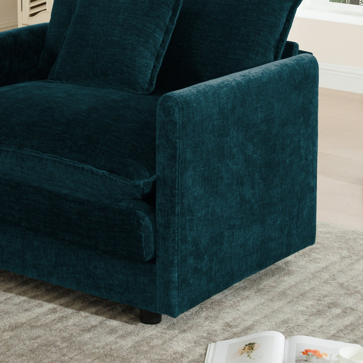 Sofa Set of 3 - Modern Living Room Sofa Set with Accent Chairs