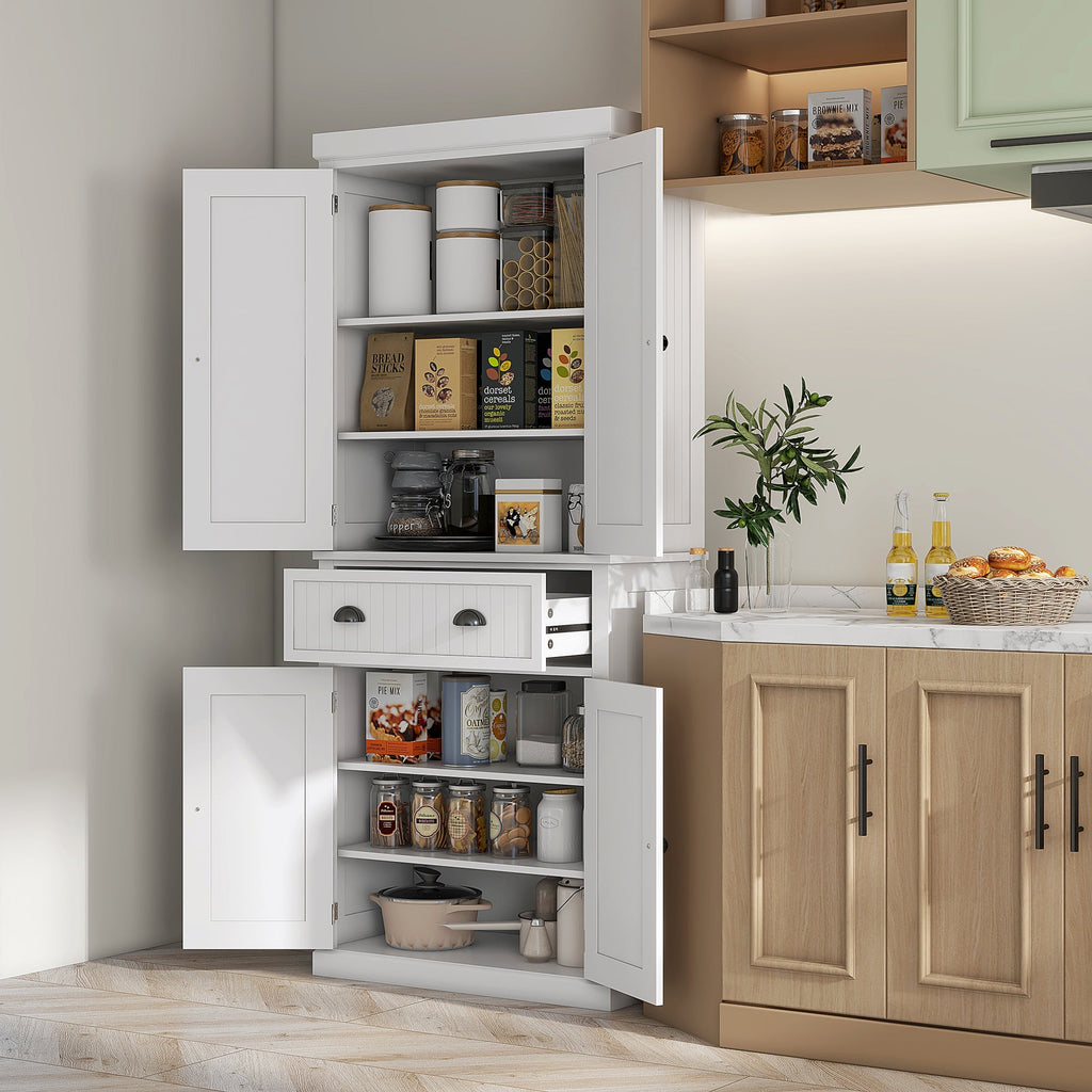 HOMCOM 72" Kitchen Pantry, Tall Storage Cabinet