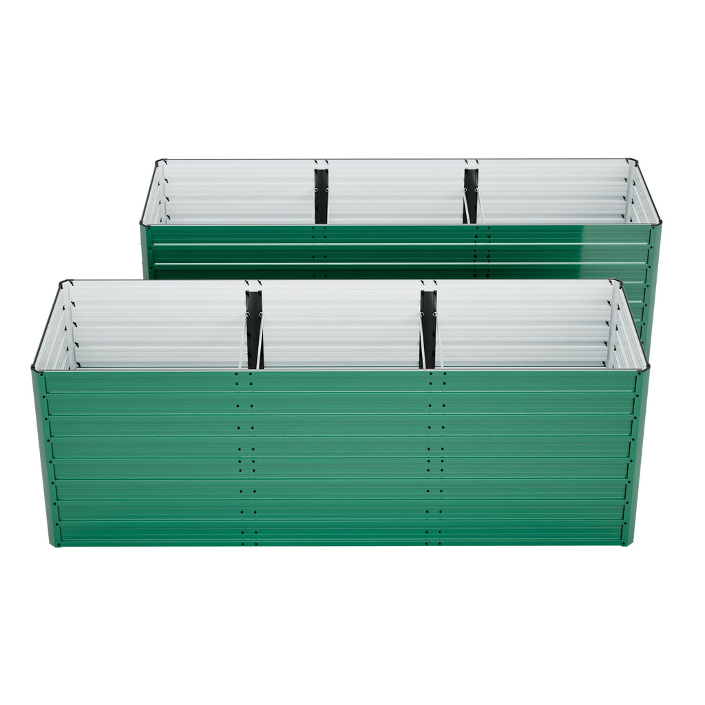 2-Pack 93.7"x31.5"x32.3" Raised Garden Bed