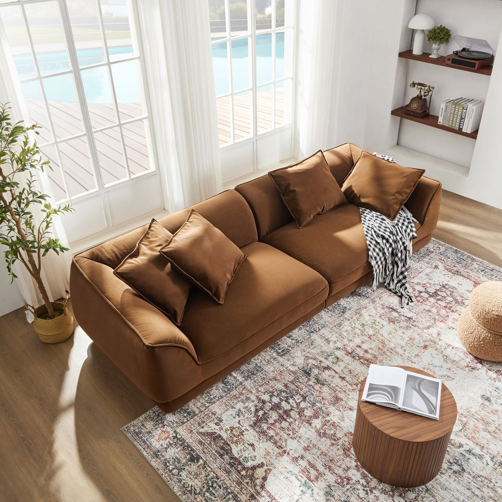 WKS16C Camel Sofa with Detachable Pillowcase