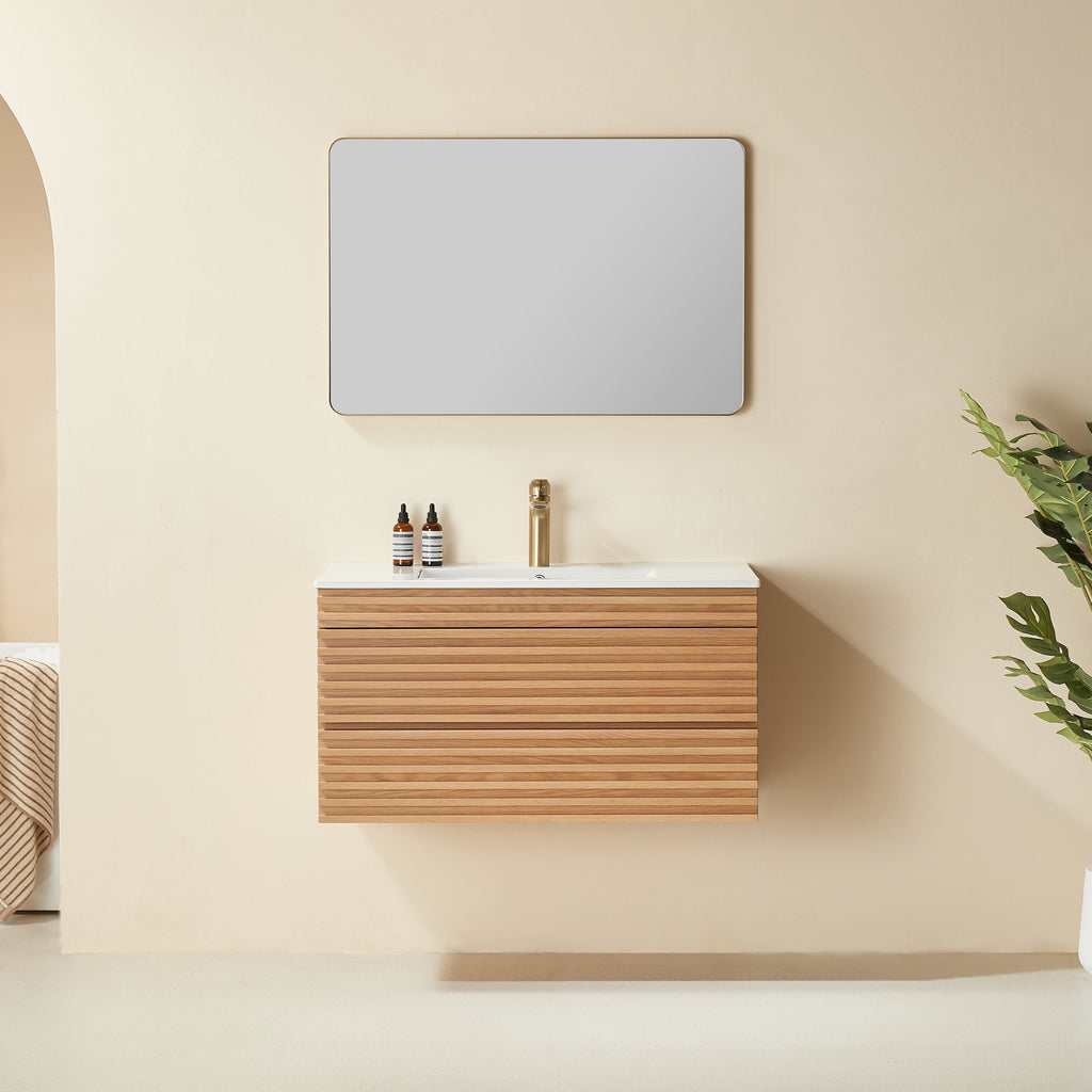 Pre-Assembled 36" Wall Mounted & Floating Single Vanity Cabinet