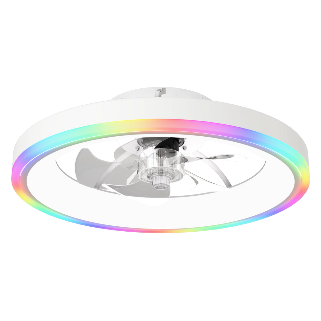19.7" Modern RGB Ceiling Fan with Lights