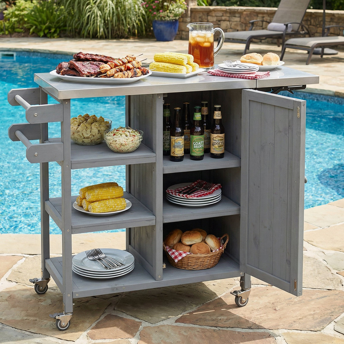 Foldable Outdoor Kitchen Island