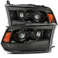 AlphaRex 09-18 Dodge Ram 1500 PRO-Series Projector Headlights Plank Style Alpha Blk w/Seq Signal/DRL 880542 *Discontinued