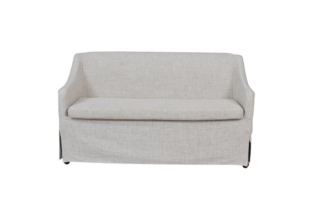 Slip Covered Settee with Casters