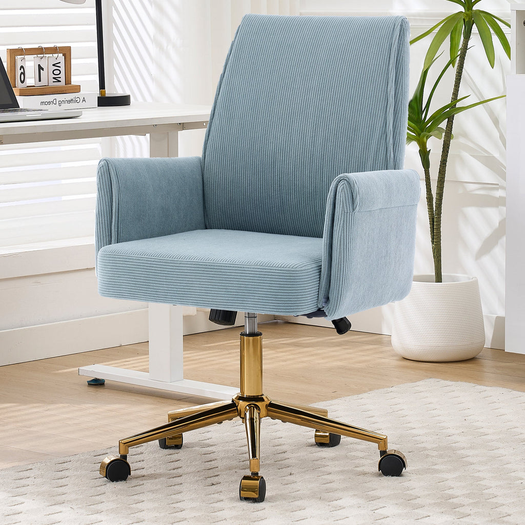 Mid-back Liftable Office Chair in Striped Fabric