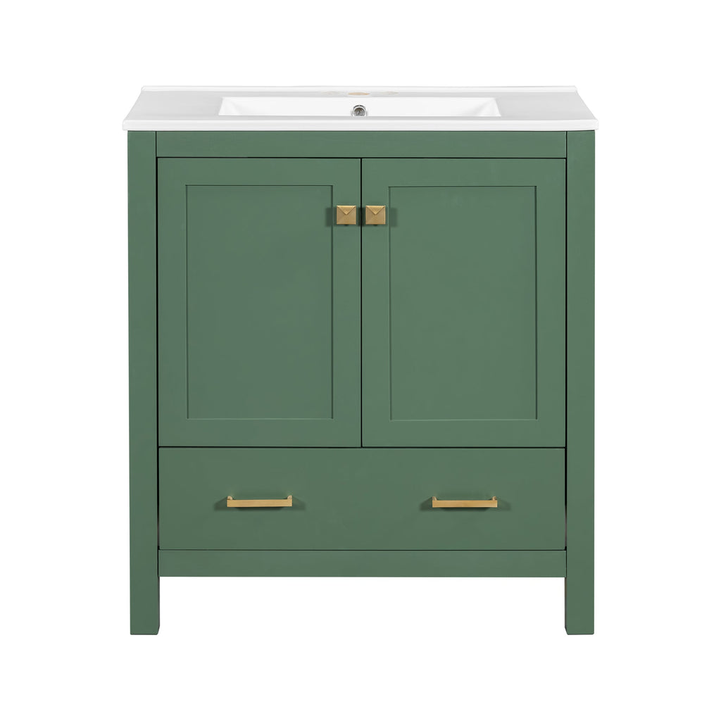 30 Inch Green Bathroom Vanity