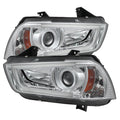 Spyder Dodge Charger 11-14 Projector Headlights Halogen - Light Tube DRL Chrm PRO-YD-DCH11-LTDRL-C 5074195
