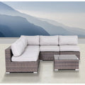 Fully Assembled Wicker 4-Person Seating Set with Cushions
