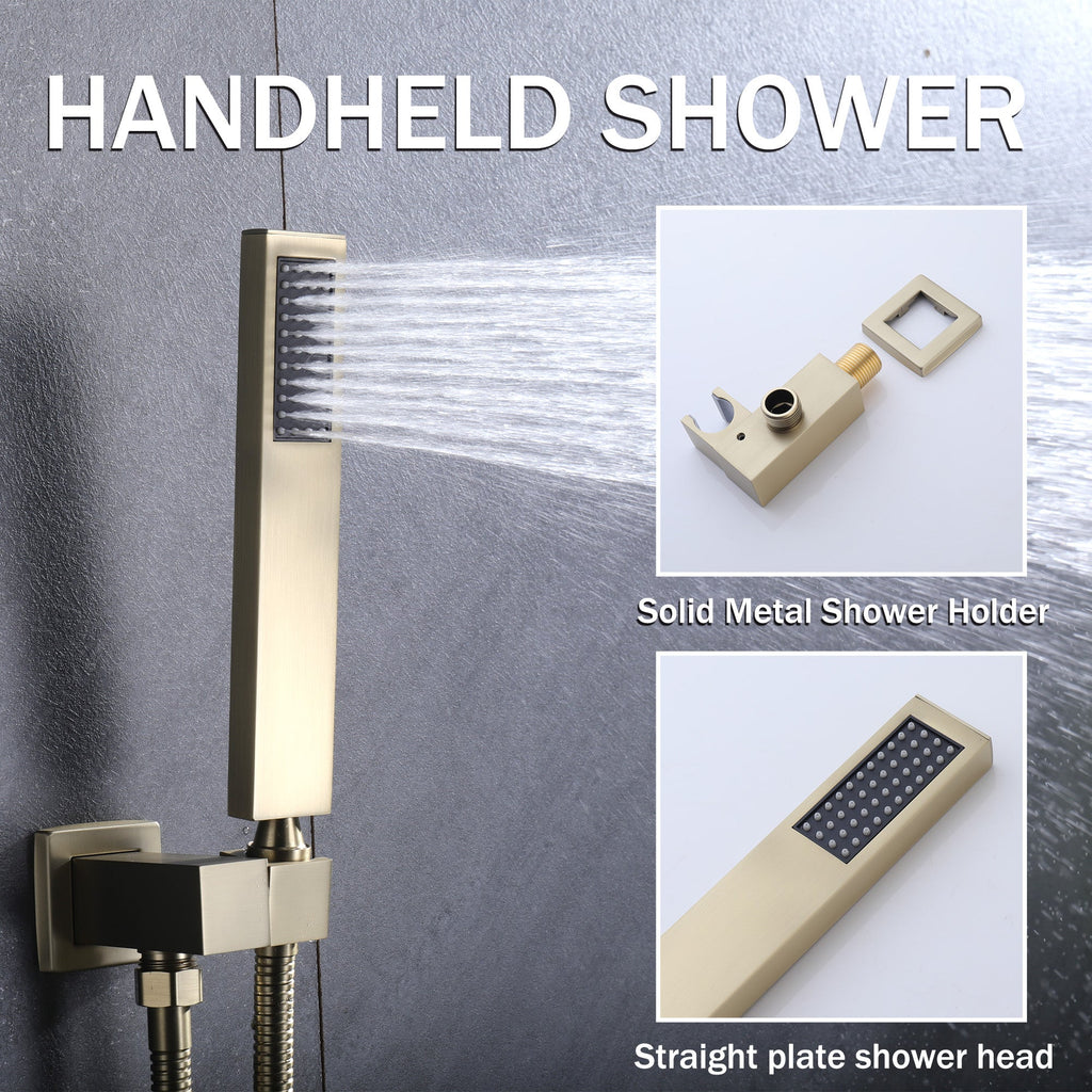 10 Inch Shower System with Rain Shower Faucet Set