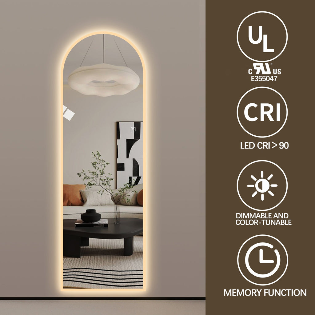 65" x 21" LED Full Length Wall Mirror