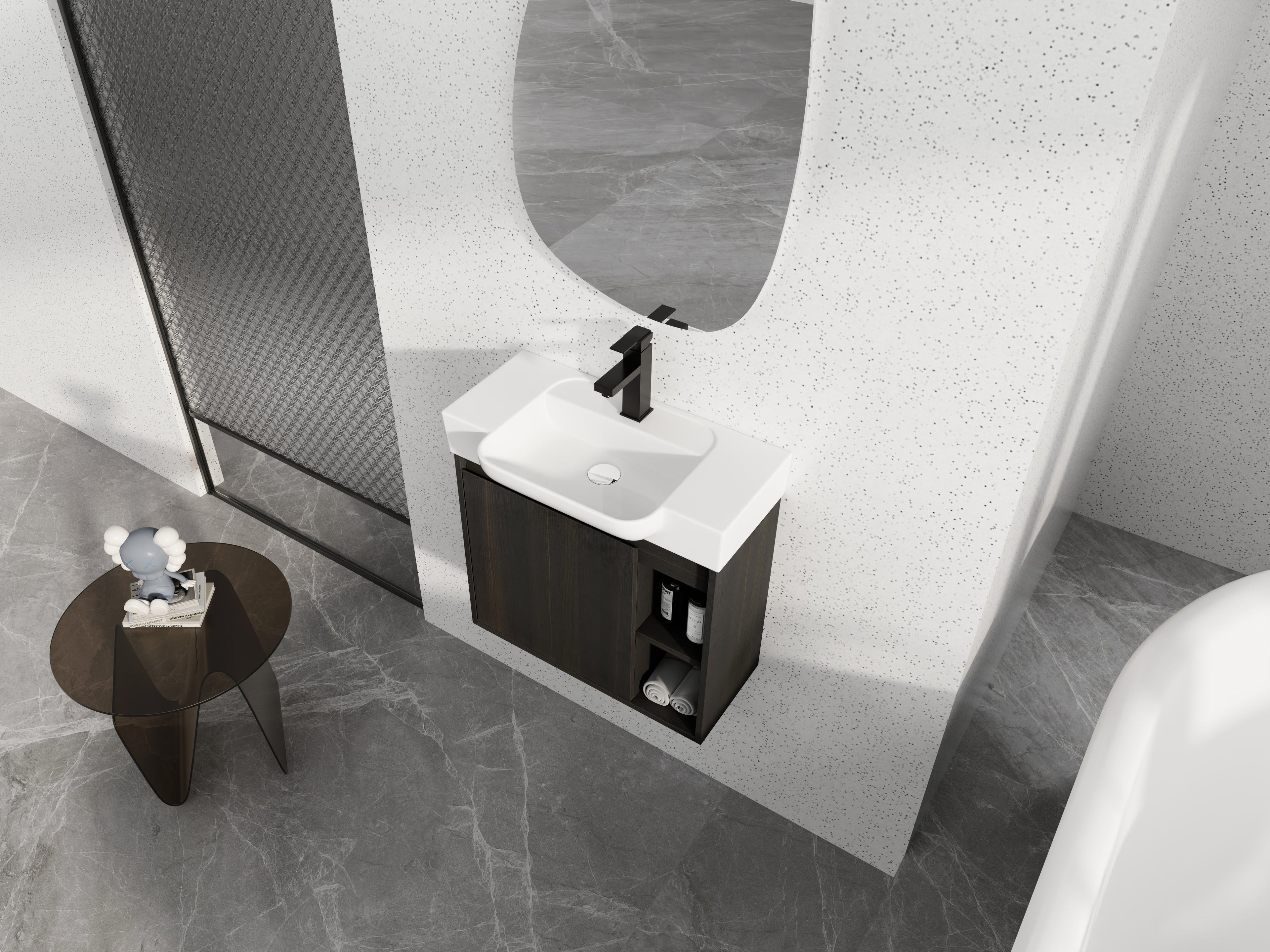 24'' Wall-Mounted Bathroom Vanity