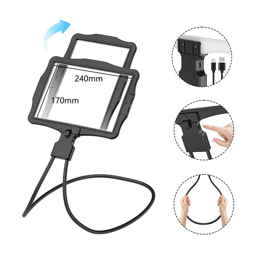 Handheld Magnifier With 48 LED Lights And USB Charging