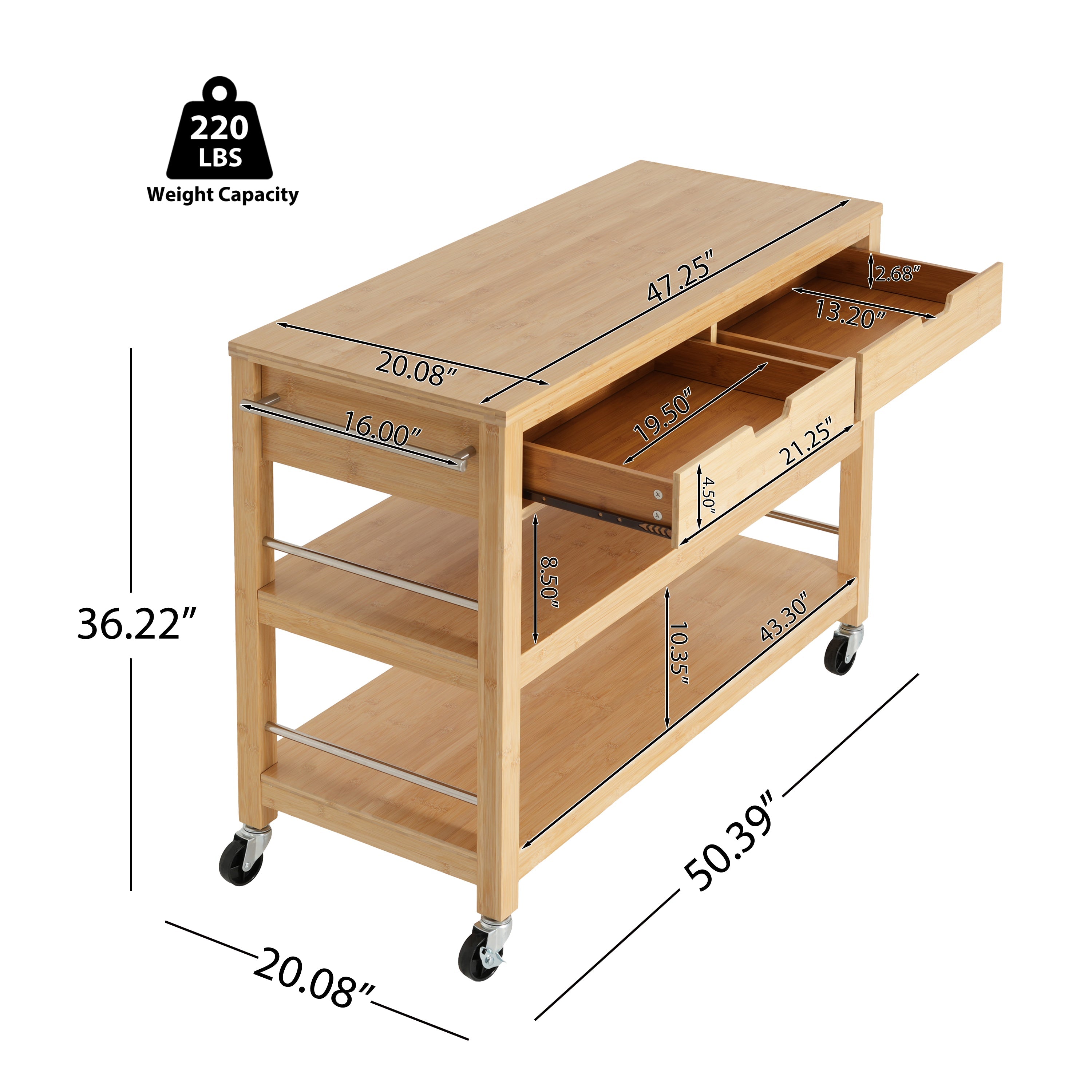 Indoor Multifunctional Kitchen Cart
