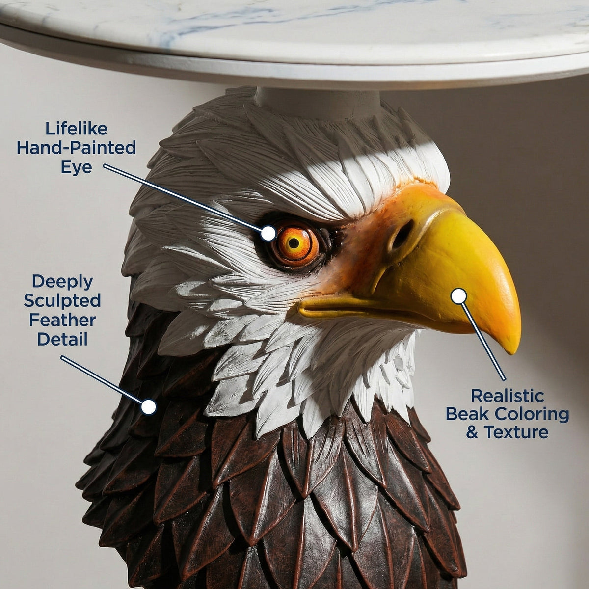 Eagle Head Accent Table