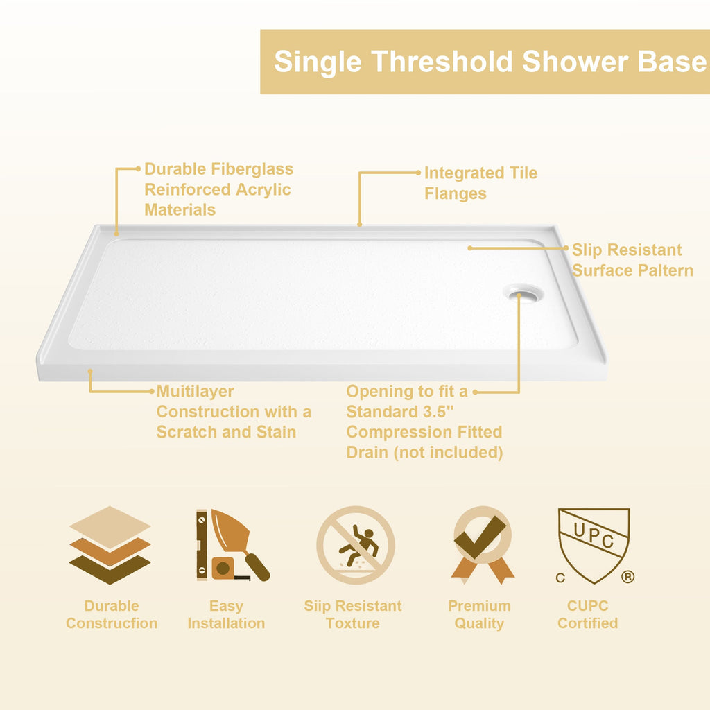 32" x 60" Shower Base Shower Pan