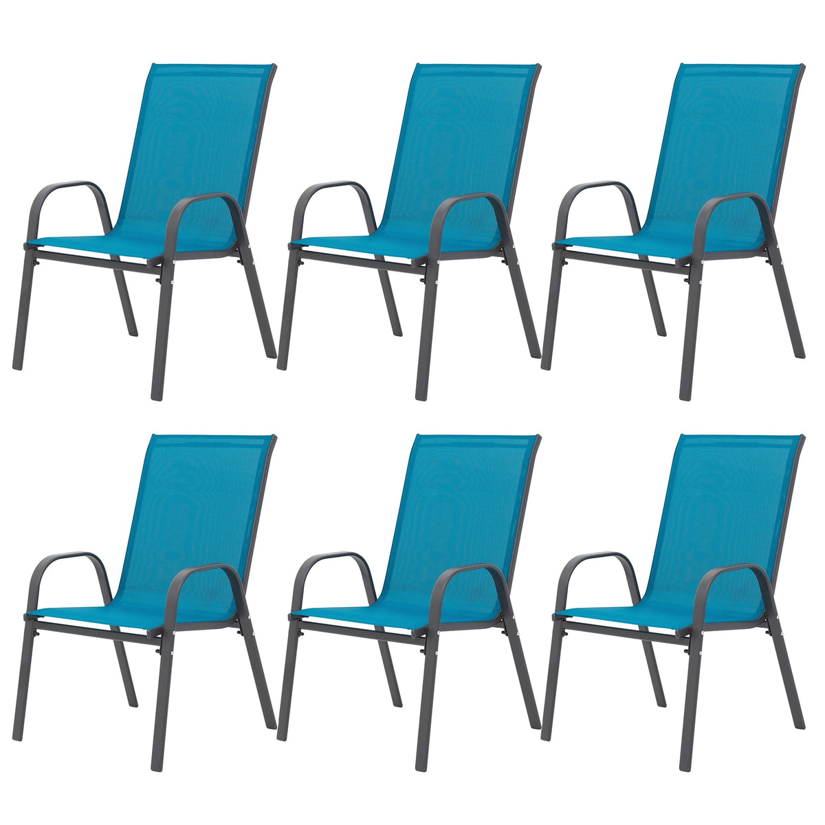 6 Piece Outdoor Camping Chairs Set