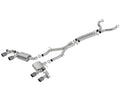 Borla 17-18 Chevrolet Camaro ZL1 6.2L V8 S Type Catback Exhaust w/ Dual Mode Valves CF Black Anod 140726CFBA