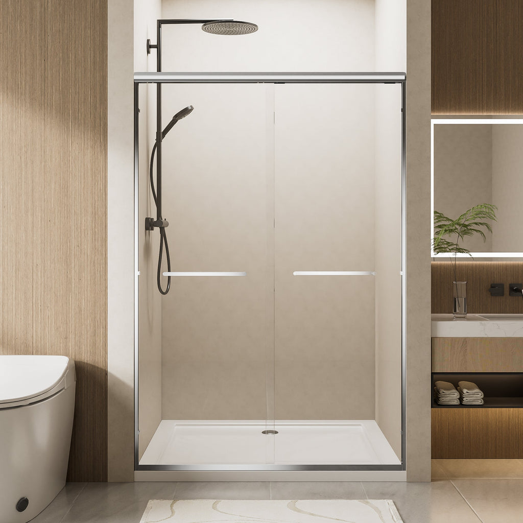 Adjustable Glass Shower Door 56"–60" W x 72" H