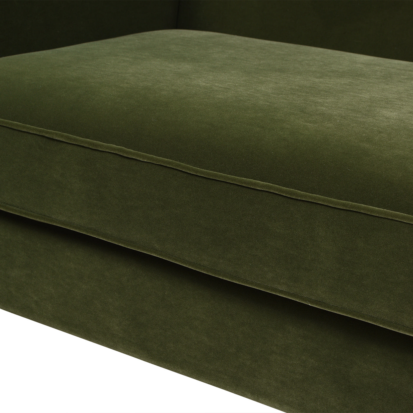 Elaine 77" Camel Back Small Space Sofa, Olive