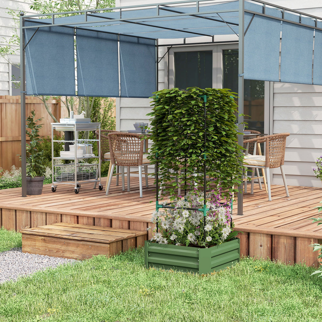 Outsunny Galvanized Raised Garden Bed