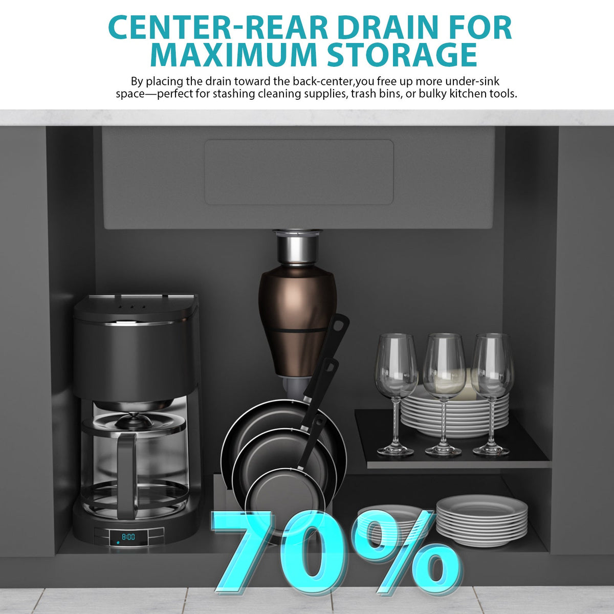 33" Drop In Kitchen Sink