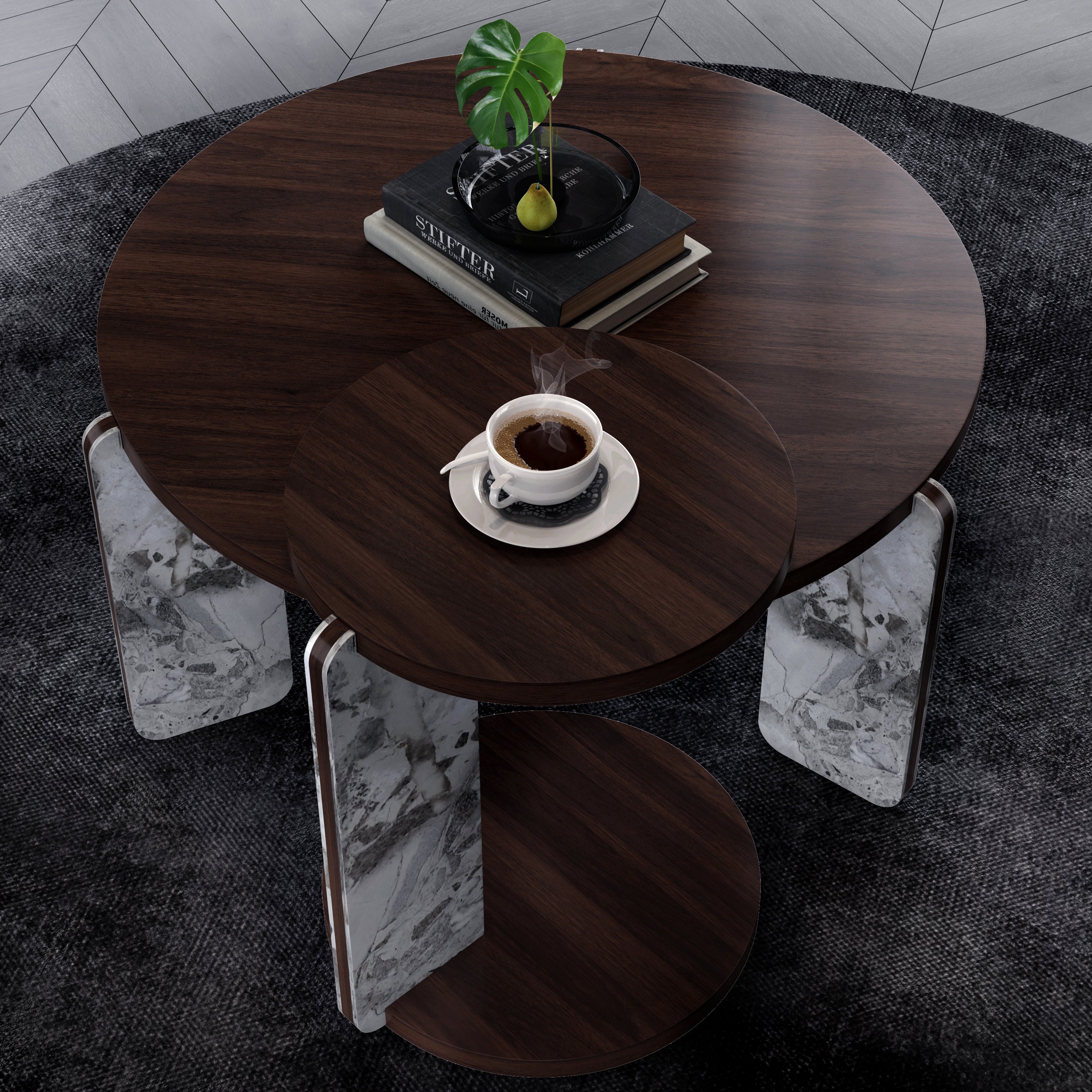 Modern Coffee Table with End Table Set