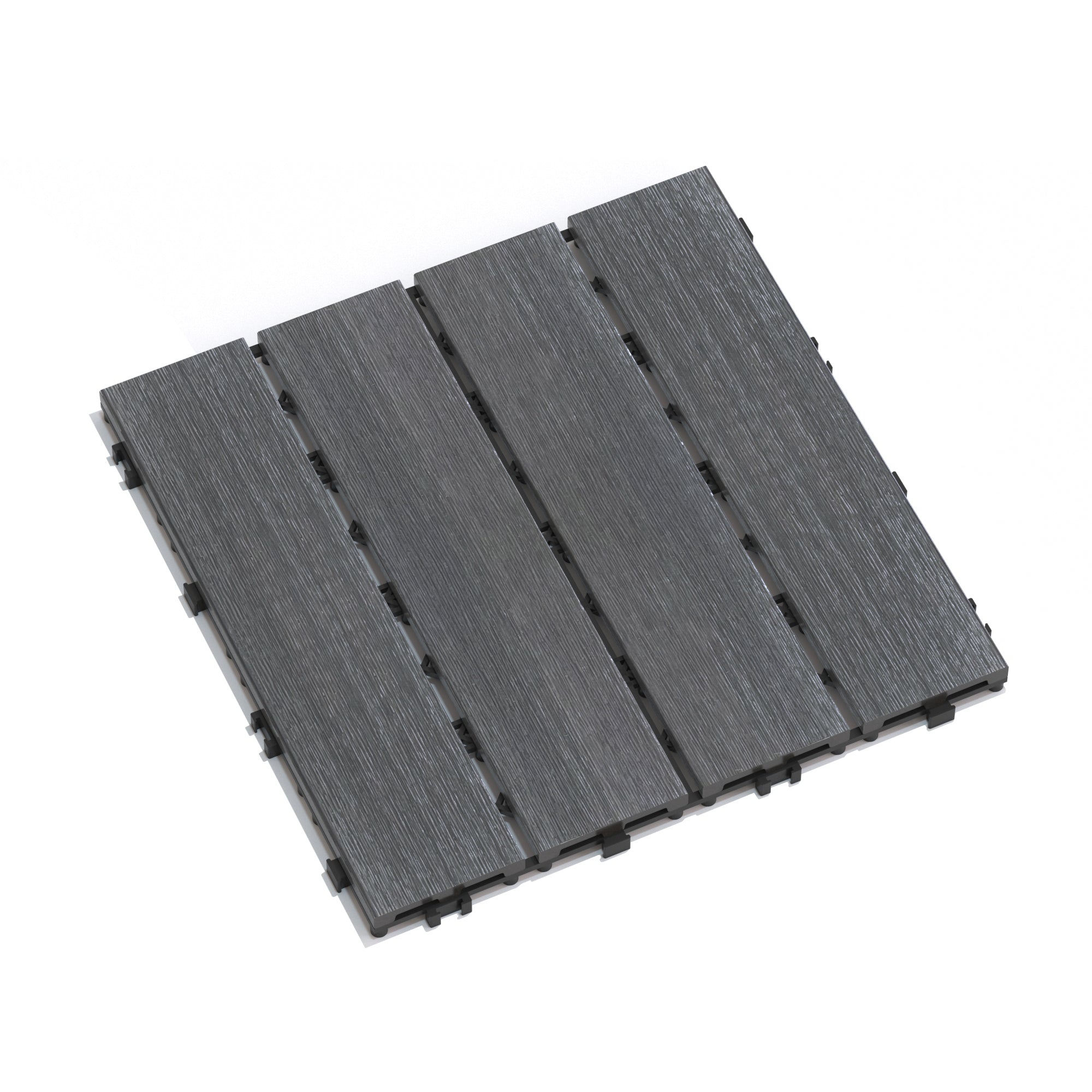 WPC Wood-Plastic Composite Patio Floor Tiles - Pack of 22
