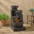 29-Inch Terrazzo Style LED Outdoor Indoor Water Fountain