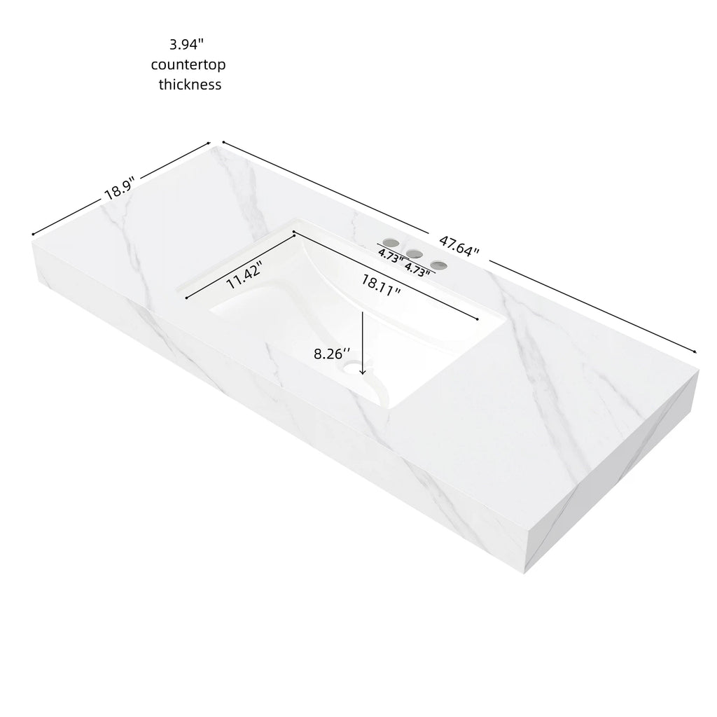 48" MURI Carrara Bathroom Vanity