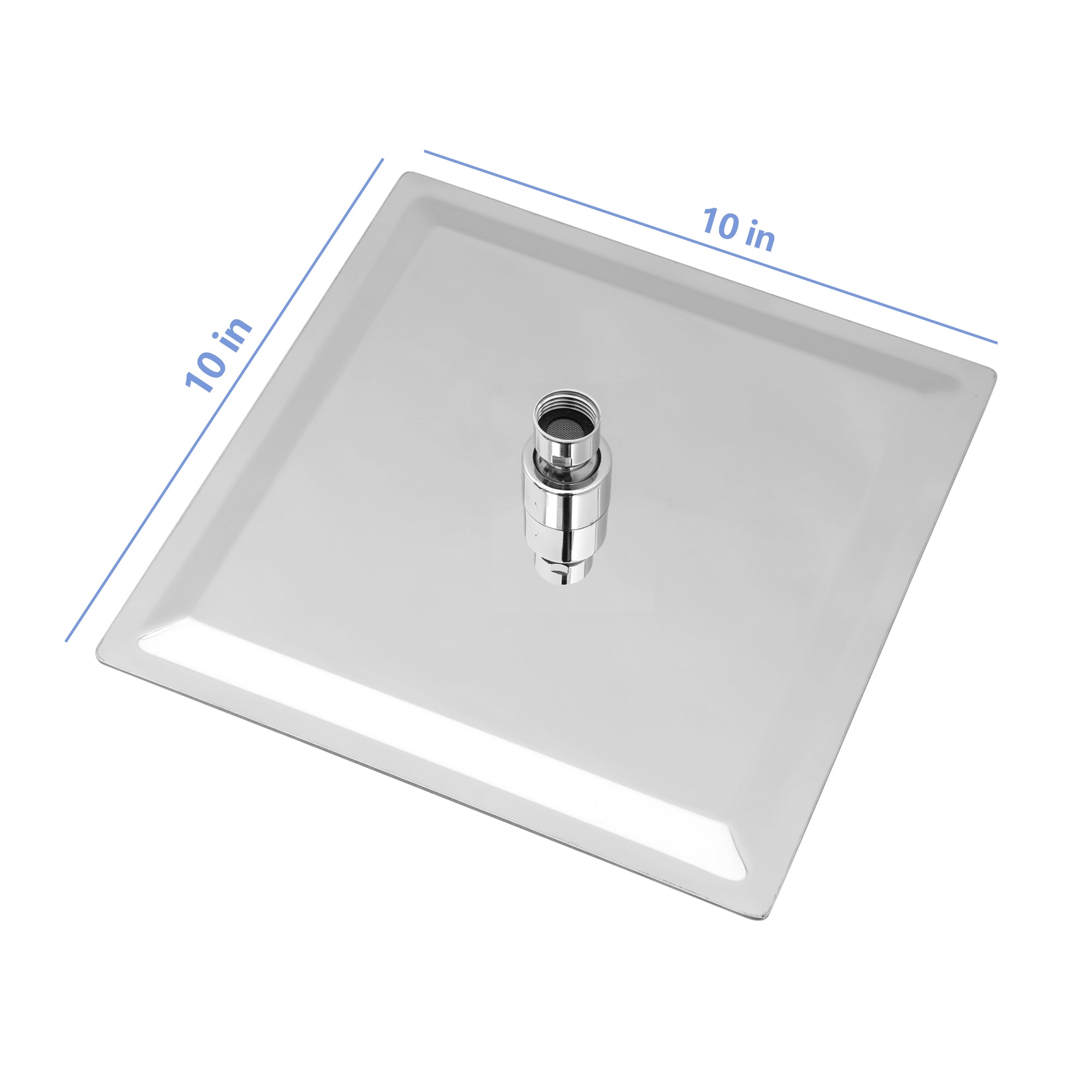 10" Square Rainfall Shower Head, Wall/Ceiling Mounted