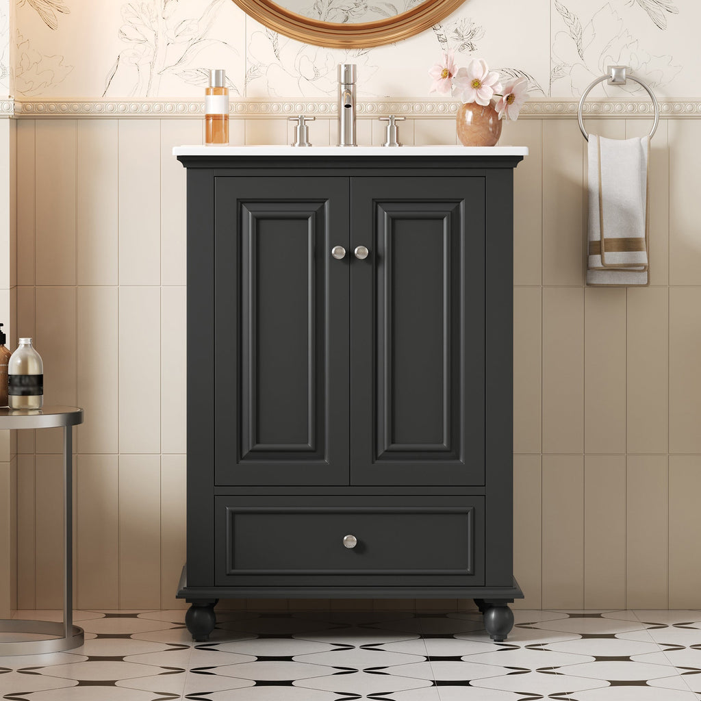 24'' Bathroom Vanity with Ceramic Sink