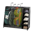 Gray Wooden Golf Bag Storage Rack with 3 Drawers