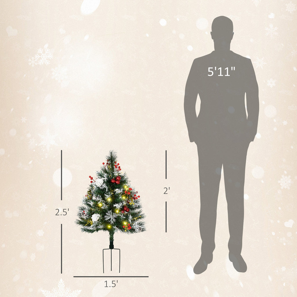 Artificial Christmas Tree - Festive Outdoor Christmas Porch Decor Set