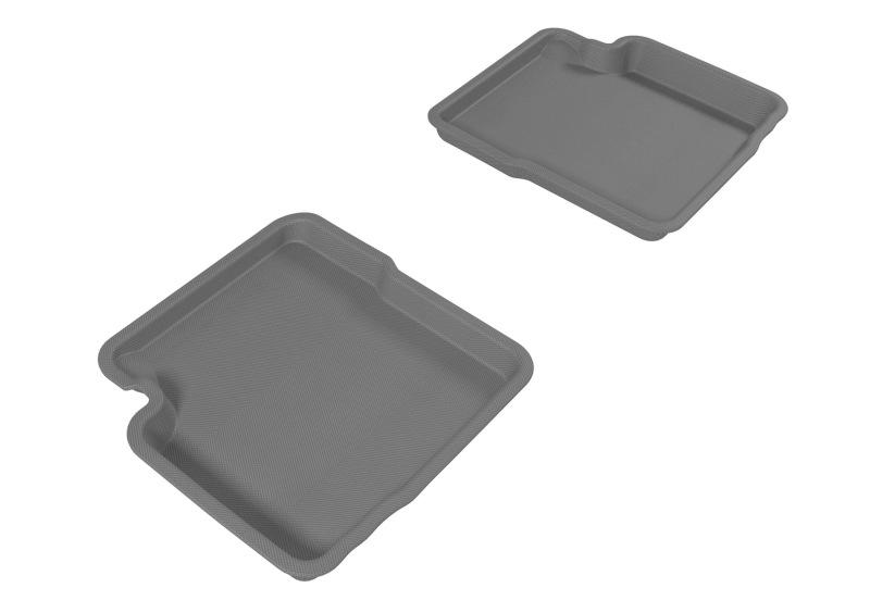 3D MAXpider 2012-2019 Fiat 500 Kagu 2nd Row Floormats - Gray L1FA00321501