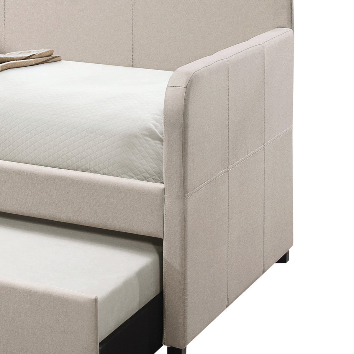 Jagger Fog Fabric Daybed With Trundle (Twin)