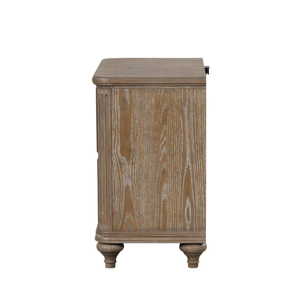 Simple Contemporary 1pc Nightstand Rustic